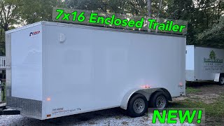 New Enclosed Trailer  Pace American 7 x 16 [upl. by Kevin]