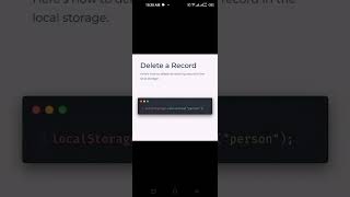 Database in javaScriptLocal Storage coding programmingdatabase databaseskills [upl. by Lenee22]