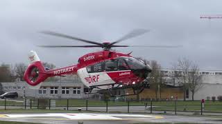 umgerüstete H145 D2 Landeanflug Christoph Berlin am Universitätsklinikum Greifswald [upl. by Thaxter]