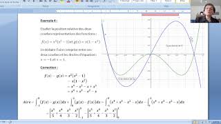 Calcul intégrale aire entre deux courbe [upl. by Ardra]