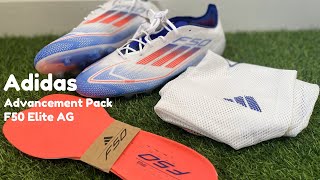 Adidas F50 Elite AG Football Boots  On Feet  Advancement Pack [upl. by Eixor419]