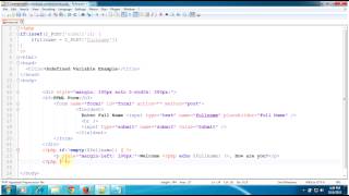 Solution for Notice Undefined variable in indexphp on line  PHP Tutorials [upl. by Ennaj49]