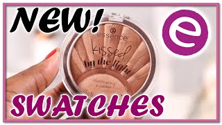 WOW NEW ESSENCE KISSED BY THE LIGHT ILLUMINATING POWDER SWATCHES  Hit or miss [upl. by Sivartal827]