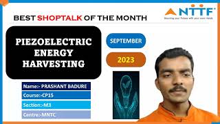 Piezoelectric Energy Harvesting  Shop Talk  NTTF Murbad MNTC  Sep 2023 [upl. by Aicilram]