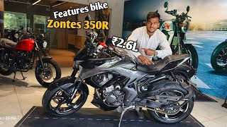 2024 Zontes 350R Detailed Features  On Road Price  Exhaust Sound All Colours amp Mileage [upl. by Idnod]