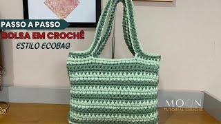 Ecobag em fio de malha  Bolsa grande em crochê [upl. by Euqininod]