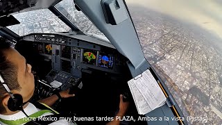 Aterrizando con Granizo Lluvia y Turbulencia en la Ciudad de México AICM [upl. by Nerradal]