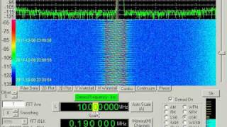 Generic LFMCW HF radar simulation 20 kHz sweep width 20 Hz rate 10000 kHz cf 190 kHz width [upl. by Ysdnyl16]