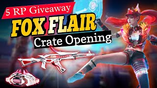 Fox Flare Set Crate Opening 😍  AKM Crate Opening  5 RP Giveaway 🔥 bgmi crateopening giveaway [upl. by Murtagh823]