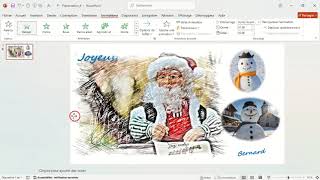 1 Avec PowerPoint Réaliser une carte de noel [upl. by Thenna]