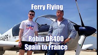 Ferry flying the Robin DR400 CDI155 from Spain to France [upl. by Jordan]