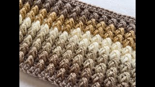 CROCHET TUTORIAL This Crochet Stitch is Wonderful for Blanket Hat Vest or Cardigan [upl. by Euqinemod]