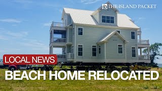 SC Island Home Moved From Beach To Higher Ground Due To Erosion Tides [upl. by Donaghue]