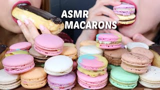 ASMR MACARONS  CHOCOLATE ECLAIRS 마카롱 리얼사운드 먹방 マカロン  KimampLiz ASMR [upl. by Ydnab]