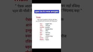 मुगल राजवंश के शासक क्रमानुशार gk alltricks allgktricks motivation [upl. by Ettelliw]