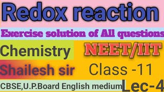 Redox reaction of solution class 11th Chemistry question no1825 lec4 [upl. by Kablesh]