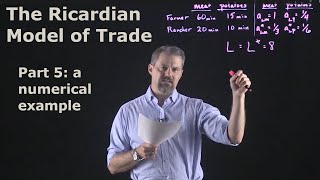 International Economics The Ricardian Model of Trade Part 5  A Numerical Example [upl. by Algar474]