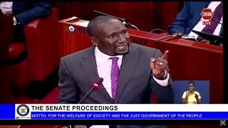 Senete proceedings today senator Aaron Cheruiyot calls for demonetization of govt positions claps 👏 [upl. by Wallach302]