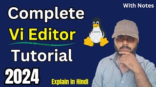 Learn How to use VI editor in Linux with examples in Hindi  VI editor Tutorial In Hindi 2024 [upl. by Lubow369]