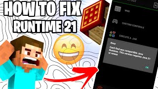 How to solve java runtime 21 problem in pojav launcher 1206 🔥  minecraft [upl. by Weight]