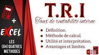 Le Taux de Rentabilité Interne TRI  Finance Facile [upl. by Babcock400]