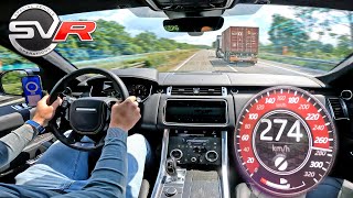 RANGE ROVER SPORT SVR 50 V8 SC 575HP on AUTOBAHN [upl. by Nylahsoj]