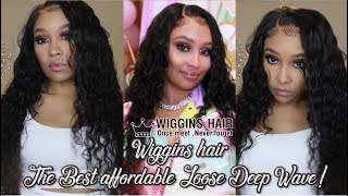 Wiggins Hair 5x5 Lace Frontal Wig Review  Best Sale Loose Deep Hair [upl. by Palla710]