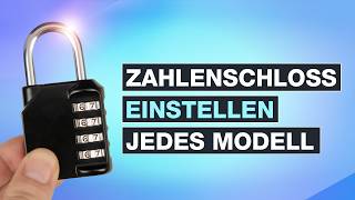 Zahlenschloss einstellen amp Code ändern 🔒 Jedes Modell – Testventure [upl. by Yattirb]