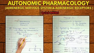 Autonomic Pharmacology Adrenergic Nervous System  Adrenergic receptors  Quick MBBS [upl. by Nauqet184]