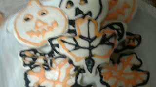 Sugar Cookie Cutouts FallHalloween [upl. by Bromley]