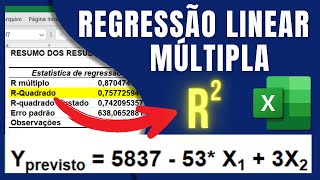 ✅ PREVISÃO de VENDAS usando EXCEL NÃO ERRE na REGRESSÃO MÚLTIPLA  Domine CORRELAÇÃO e EQUAÇÃO [upl. by Anayek]