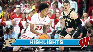 Purdue at Wisconsin  Highlights  Big Ten Mens Basketball  Feb 4 2024 [upl. by Anitirhc714]