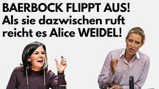 AUSRASTER von BAERBOCK im Bundestag Baerbock blamiert sich ALICE WEIDEL bleibt eiskalt 💥 [upl. by Fortune]