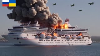 5 MINUTES AGO Ukrainian F 16s successfully destroy 2 Russian cruise ships in the Black Sea [upl. by Brod]