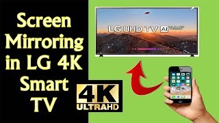 Screen Mirroring in LG 43UK6360PTE 4K Smart TV  How to Screen Share using Miracast [upl. by Airahcaz]