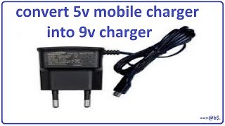 How to convert 5v charger into 9v  easy steps [upl. by Ilahtan379]