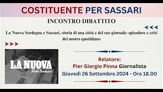 Convegno  La Nuova Sardegna e Sassari [upl. by Giustino]