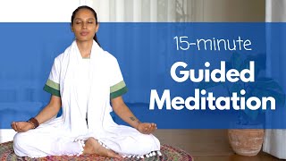 15Minute Yoga Nidra for Peace and Relaxation  योग निद्रा ध्यान  Guided Meditation satvicyoga [upl. by Adnael258]