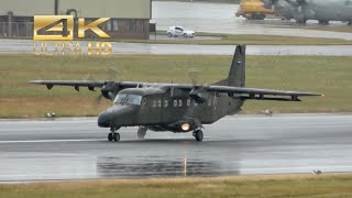 4K Dornier DO 228212ACTL 1 Italian Army MM62157 arrival RAF Fairford RIAT 2023 AirShow [upl. by Ayvid]