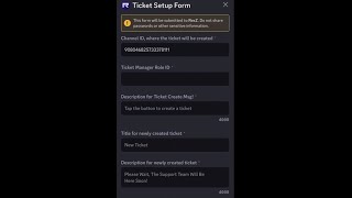 SETUP TICKET IN DISCORD SERVER  HOW TO SETUP TICKET IN DISCORD  BEST TICKET SETUP  EASY TICKET [upl. by Sainana376]