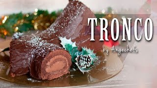 Tronco de Navidad de Chocolate · Receta Fácil y Rápida [upl. by Melvina]