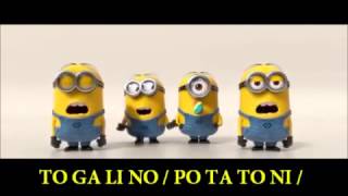 BANANA SONG w Lyrics by Minion YouTube [upl. by Katlaps]