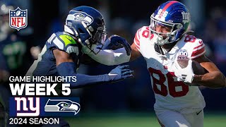 New York Giants vs Seattle Seahawks Game Highlights  NFL 2024 Season Week 5 [upl. by Epillihp23]