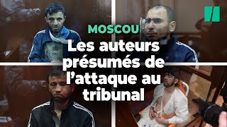 Les suspects de lattentat de Moscou au tribunal pour la première fois [upl. by Ketty]