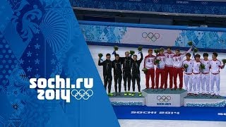 Short Track Speed Skating  Mens 5000m Relay  Russia Win Gold  Sochi 2014 Winter Olympics [upl. by Aset349]