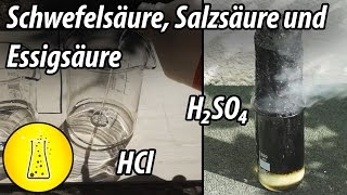 Schwefelsäure Salzsäure und Essigsäure mit Wissensreaktor [upl. by Braunstein319]