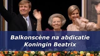 Balkonscène na abdicatie Koningin Beatrix 2013 [upl. by Sydelle]