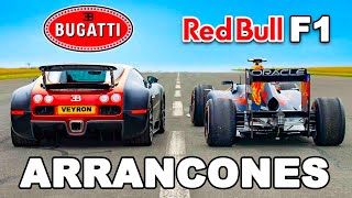 Bugatti Veyron vs Red Bull F1 ARRANCONES [upl. by Haelem]