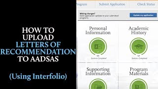 How to Upload Letters of Recommendation to AADSAS [upl. by Darooge]