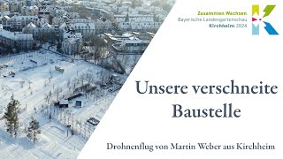 Unsere verschneite LandesgartenschauBaustelle  Drohnenflug von Martin Weber [upl. by Batista]